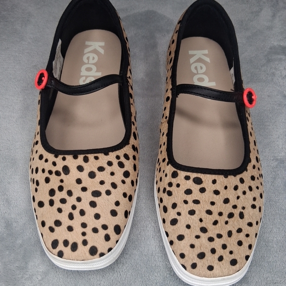 Keds Flats Womens Mary Jane Cow Tan Leather Square Toe Adjustable Buckle 8.5 M - Picture 6 of 15